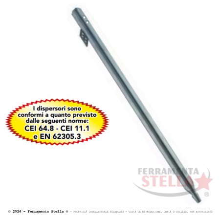 Dispersore croce 1,5 mt acciaio puntazza piastra  | ferramentastella