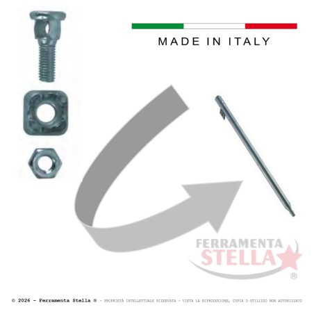 Bullone Paletto Dispersore M10x25 Testa Forata | ferramentastella.com