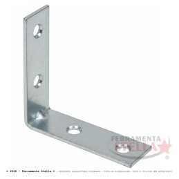 LASTRINA PIEGATA 4 FORI  DI GIUNZIONE - ACCIAIO ZINCATO- 5 x 5 CM - 50 X 50 MM 2