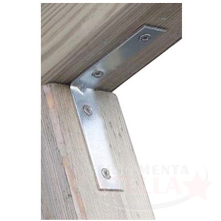 Lastrina 4 Fori Angolare – 10x10 cm – Zincata | ferramentastella.com