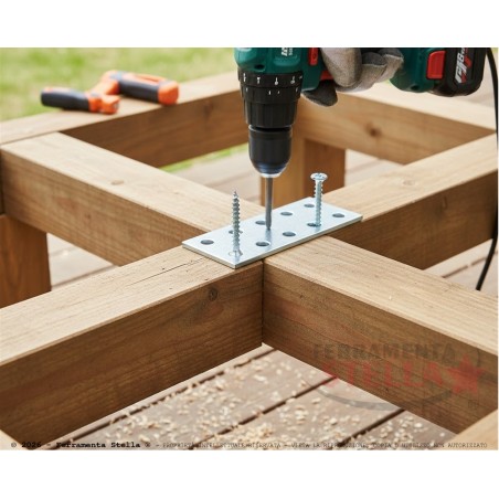 Piastrina di giunzione 8 fori 60 x 30 mm 8 fori | ferramentastella.it