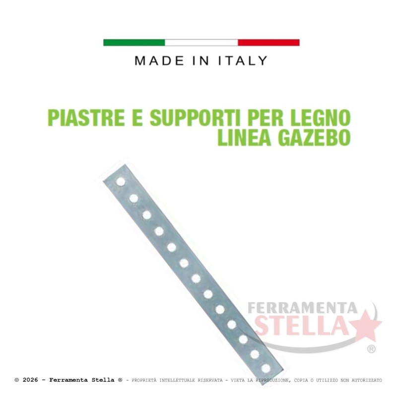Piastra piastrina lastrina diritta forata pesante |ferramentastella.it