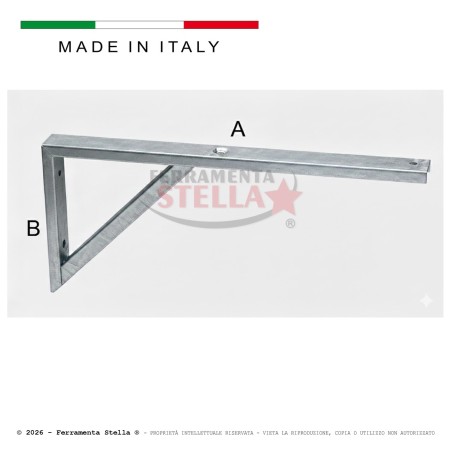 Reggimensola ripostiglio zinco 30cm portata 80kg | ferramentastella.com