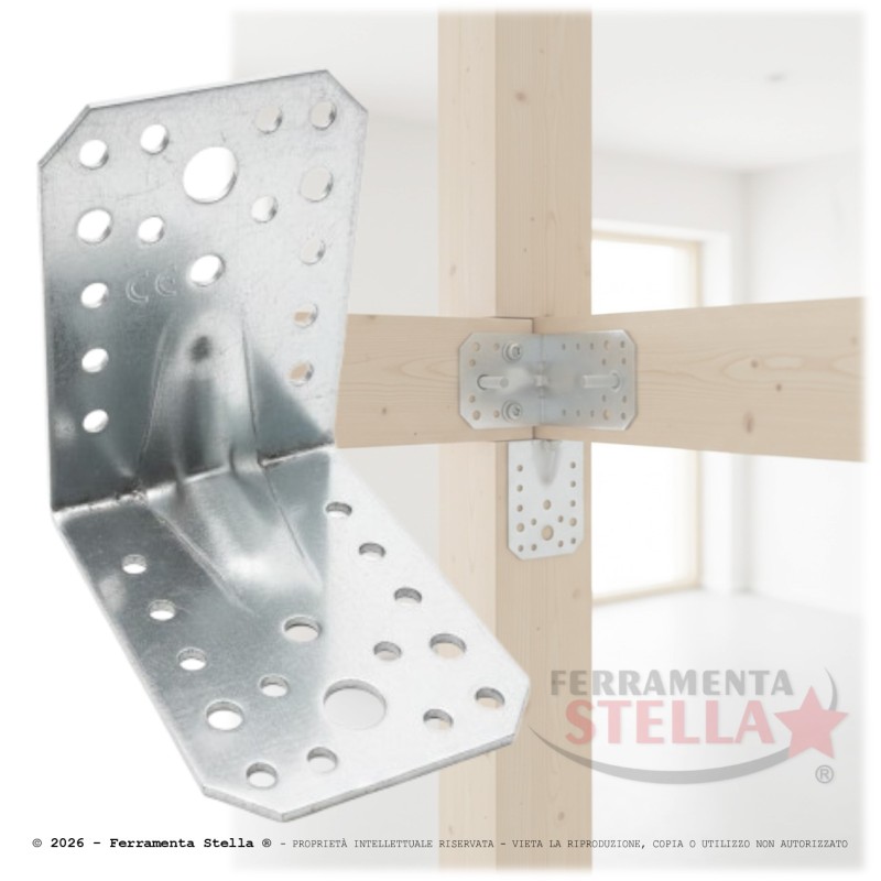 Giunzione gazebo pesante angolare nervata 85X65 | ferramentastella.it