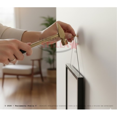 Chiodi testa in ottone per quadri e appendere | ferramentastella.it