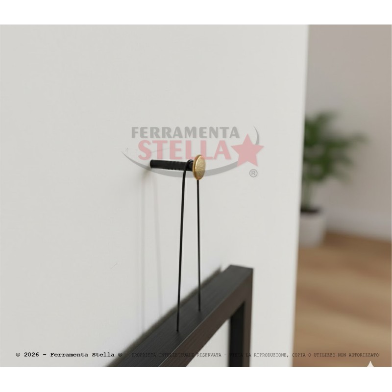 Chiodi testa in ottone per quadri e appendere | ferramentastella.it