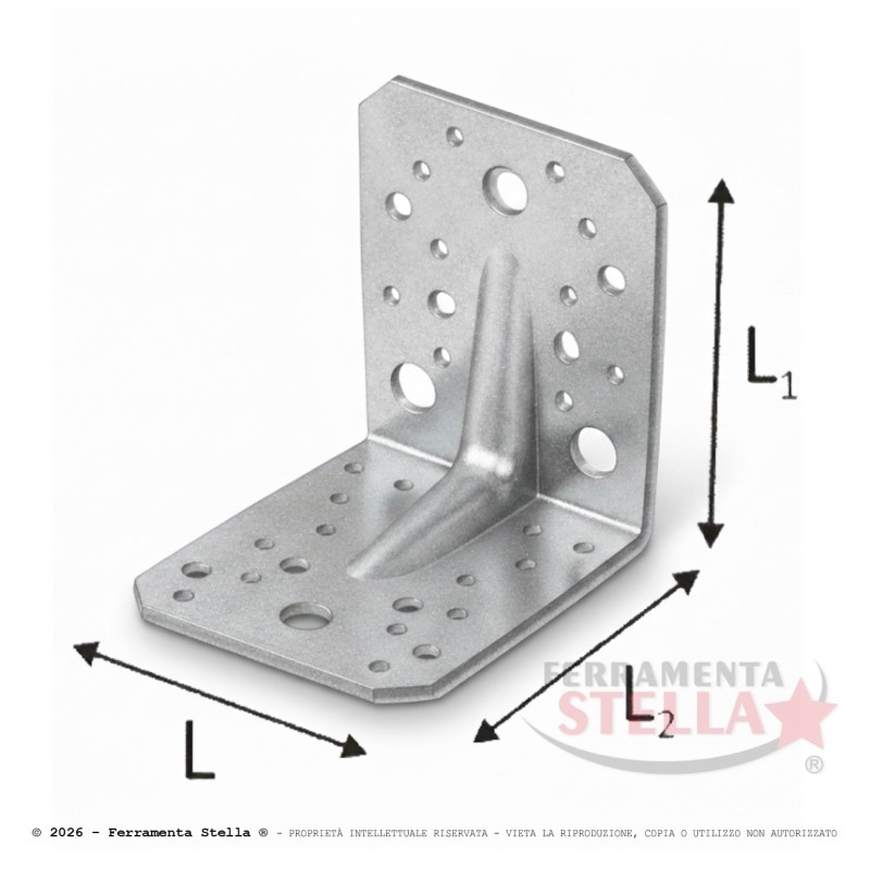 Giunzione gazebo pesante angolare nervata 85X65 | ferramentastella.it