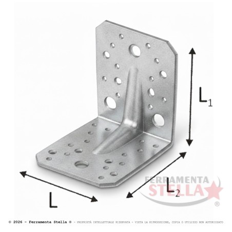 Giunzione gazebo pesante angolare nervata 85X65 | ferramentastella.it