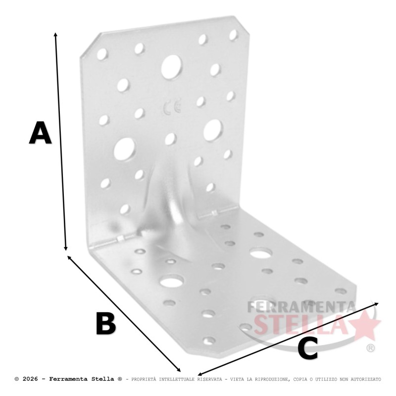 Giunzione Angolare CE 100x100 sp.2,5 larga 90mm | ferramentastella.com