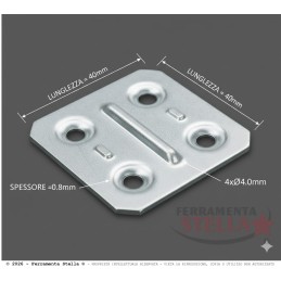 Piastrina Di Giunzione 4 Fori | ferramentastella.com 2