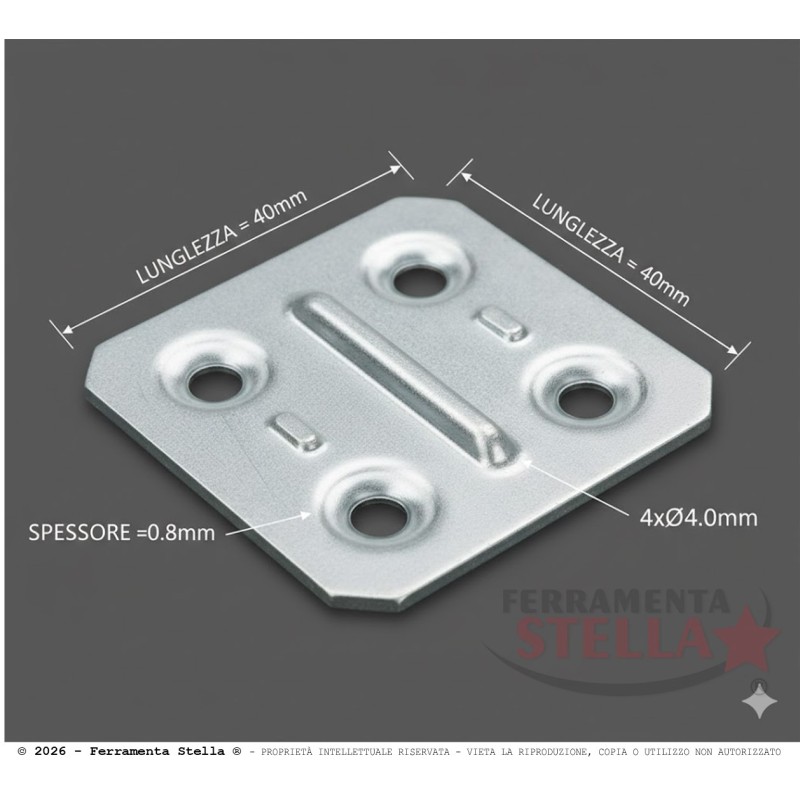 Piastrina Di Giunzione 4 Fori | ferramentastella.com