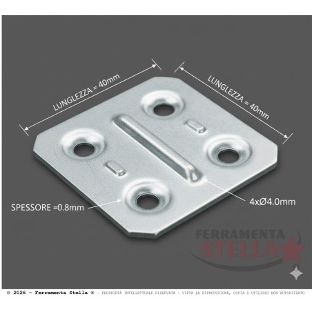Piastrina Di Giunzione 4 Fori | ferramentastella.com