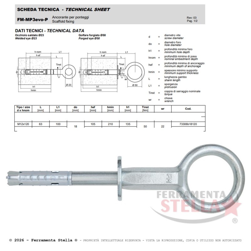 Golfare Ponteggi Friulsider FM-MP3 Occhiolo 50 | ferramentastella.com