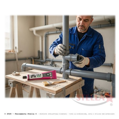 Colla Tangit per pvc - u plus - gr 125 - Henkel  | Ferramentastella.it
