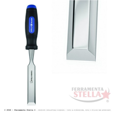 Scalpello stella bianca x intaglio legno lama acciaio | ferramentastella.it