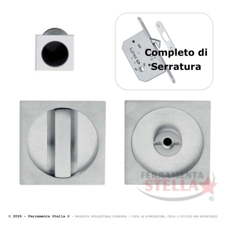 Kit Maniglia Nottolino Scrigno Cromo Satinato | ferramentastella.it