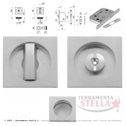 Kit Maniglia Nottolino Scrigno Cromo Satinato | ferramentastella.it 2