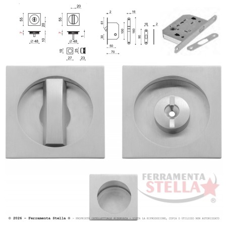 Kit Maniglia Nottolino Scrigno Cromo Satinato | ferramentastella.it