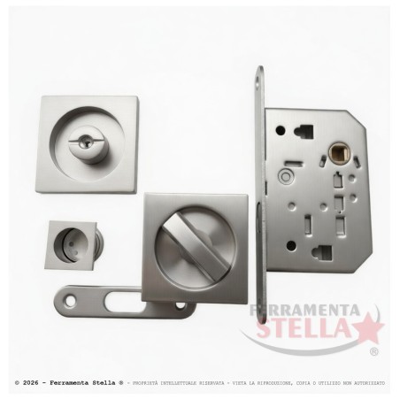 Kit Maniglia Nottolino Scrigno Cromo Satinato | ferramentastella.it