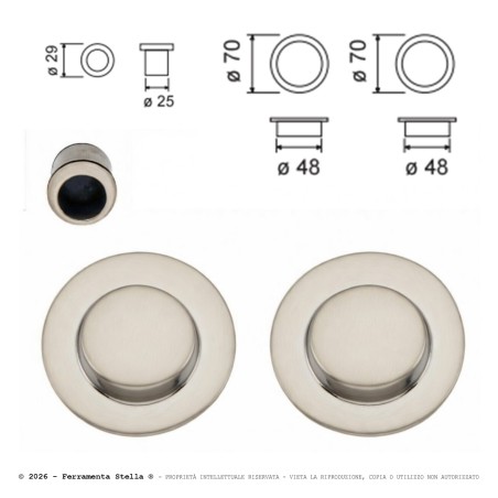 Kit cieco per porte scorrevoli cromo satinato | ferramentastella.com