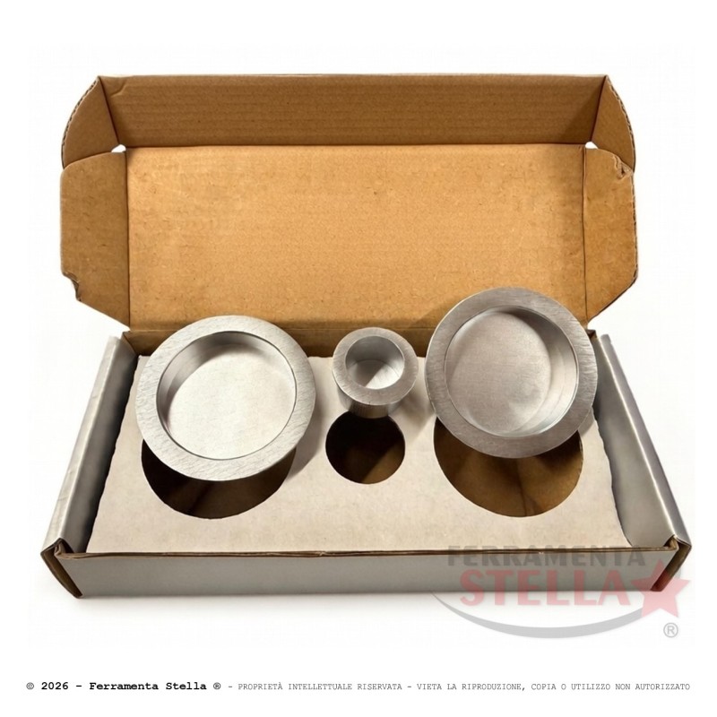 Kit cieco per porte scorrevoli cromo satinato | ferramentastella.com