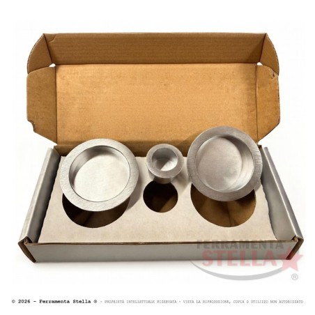 Kit cieco per porte scorrevoli cromo satinato | ferramentastella.com