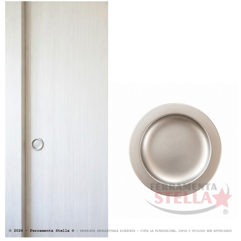Kit cieco per porte scorrevoli cromo satinato | ferramentastella.com