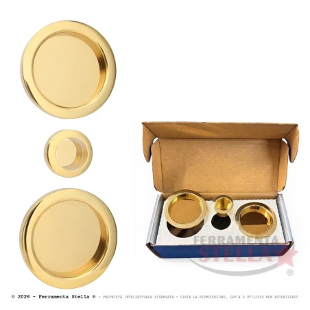 Kit cieco per porte scorrevoli oro lucido | ferramentastella.com