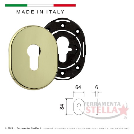 Mostrina Oro 84x64 – Copre Vecchi Fori | ferramentastella.com