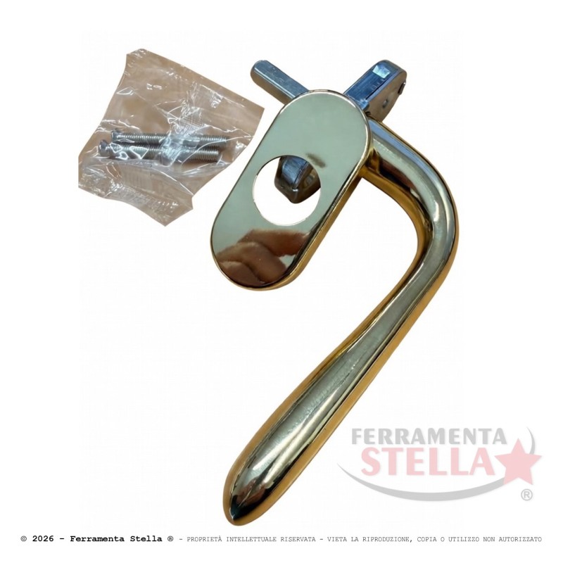 Dk martellina finestra balconi in oro lucido | ferramentastella.com