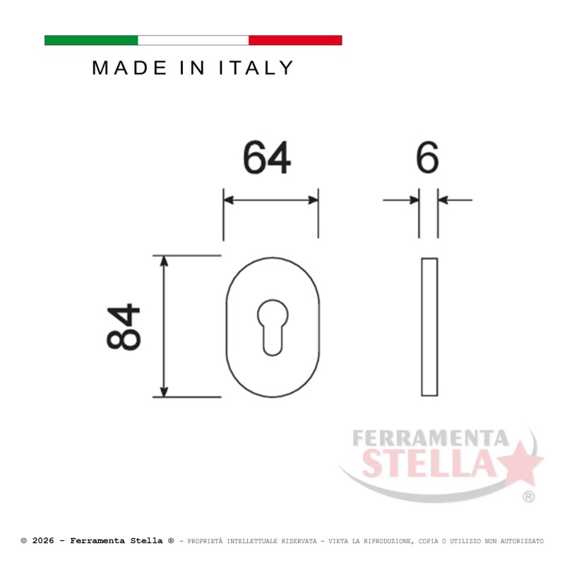 Mostrina Oro 84x64 – Copre Vecchi Fori | ferramentastella.com