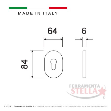 Mostrina Oro 84x64 – Copre Vecchi Fori | ferramentastella.com