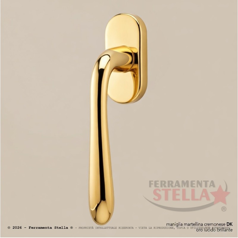 Dk martellina finestra balconi in oro lucido | ferramentastella.com