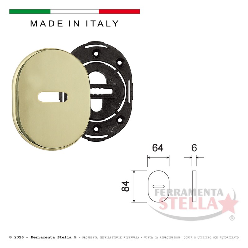 Mostrina Oro 84x64 – Copre Vecchi Fori | ferramentastella.com