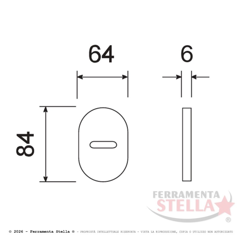 Mostrina Oro 84x64 – Copre Vecchi Fori | ferramentastella.com