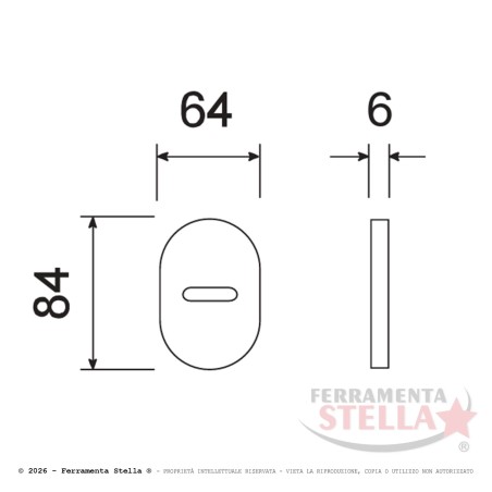 Mostrina Oro 84x64 – Copre Vecchi Fori | ferramentastella.com