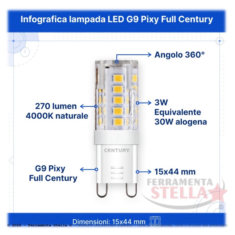Lampada lampadina led dicroica bispina g9    | ferrmanentastella.it