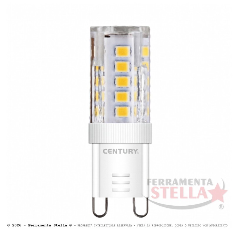 LAMPADA LAMPADINA LED - MODELLO BISPINA - G9  - 3 W - LUCE NATURALE - 270 LUMEN