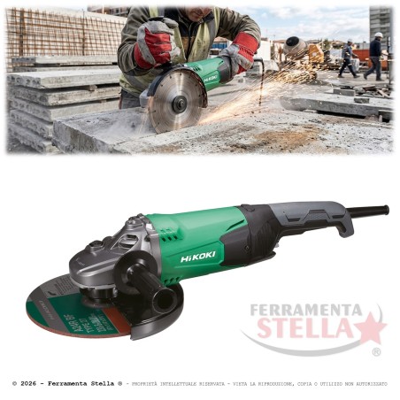 Smerigliatrice HiKOKI G23SW2WAZ 230 mm 2200W | FerramentaStella.com