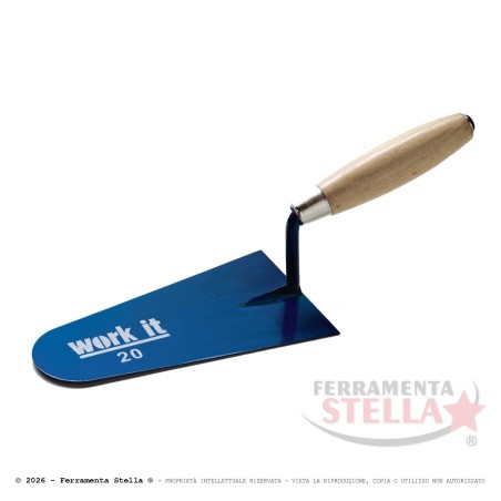 Cazzuola punta tonda marca ausonia manico legno  | ferramentastella.it
