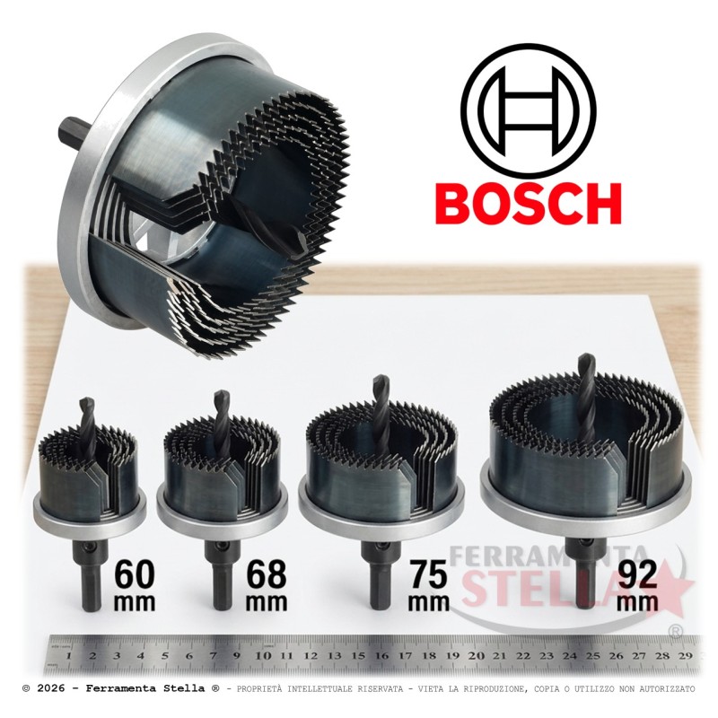 Set 5 seghe a tazza bosch diam. da 60 a 92 foro | ferramentastella.com