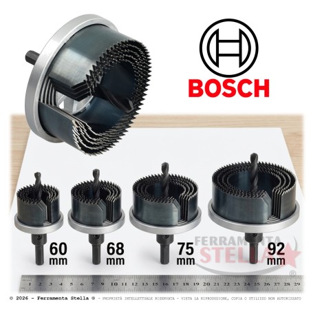 Set 5 seghe a tazza bosch diam. da 60 a 92 foro | ferramentastella.com