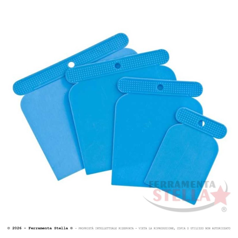 Set 4 spatole in plastica giapponese flessibili | ferramentastella.it
