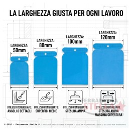 Set 4 spatole in plastica giapponese flessibili | ferramentastella.it 2