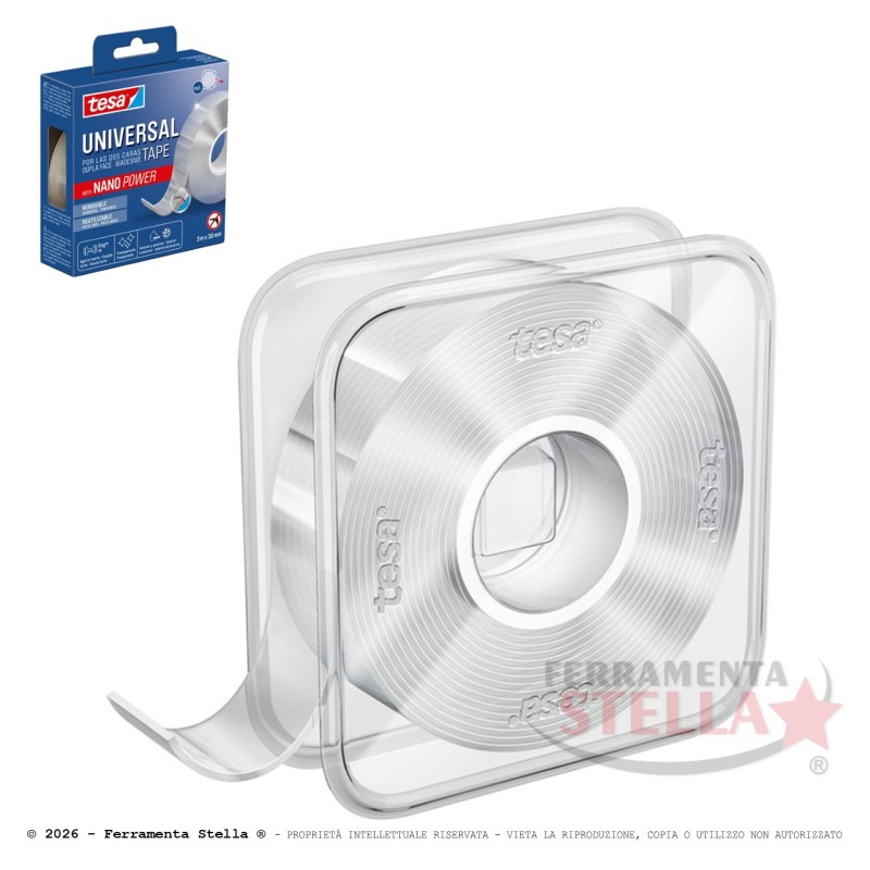 Tesa Nastro Biadesivo Nano 30 mm Trasparente | FerramentaStella.com