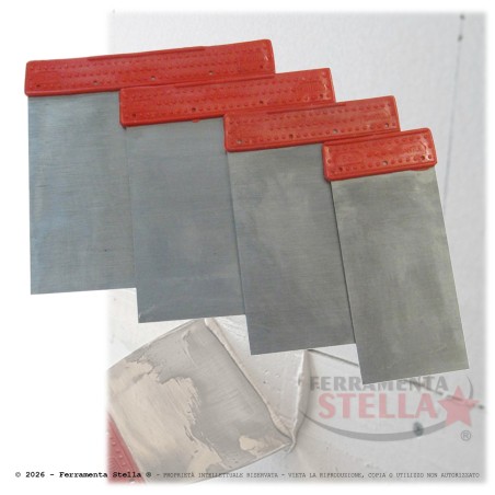 SET 4 SPATOLE IN PLASTICA PVC ECO FLESSIBILI