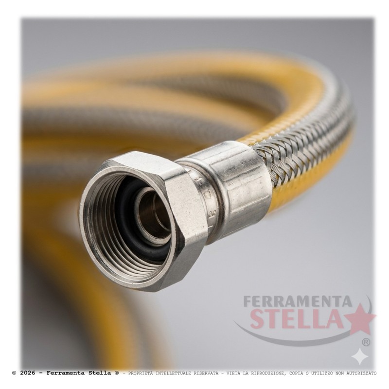 Flessibile gas giallo super gas  | ferramentastella.it