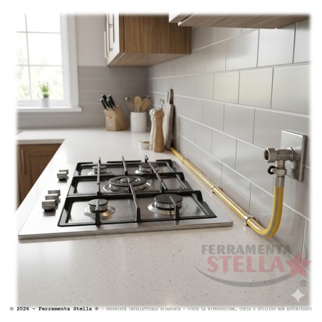 Flessibile gas giallo super gas  | ferramentastella.it
