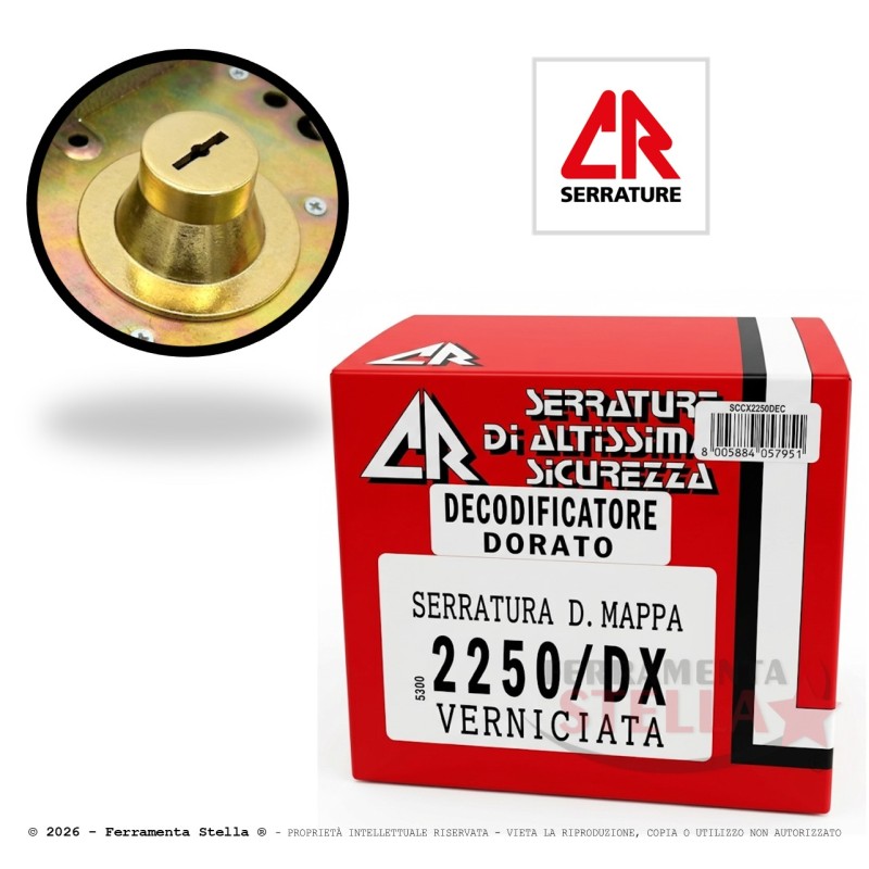 Serratura sicurezza cr chiave 2250 decodificatore| ferramentastella.it