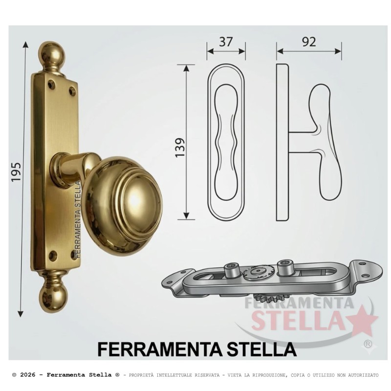 Cremonese bronzo ottone valli e colombo AURA | ferramentastella.it
